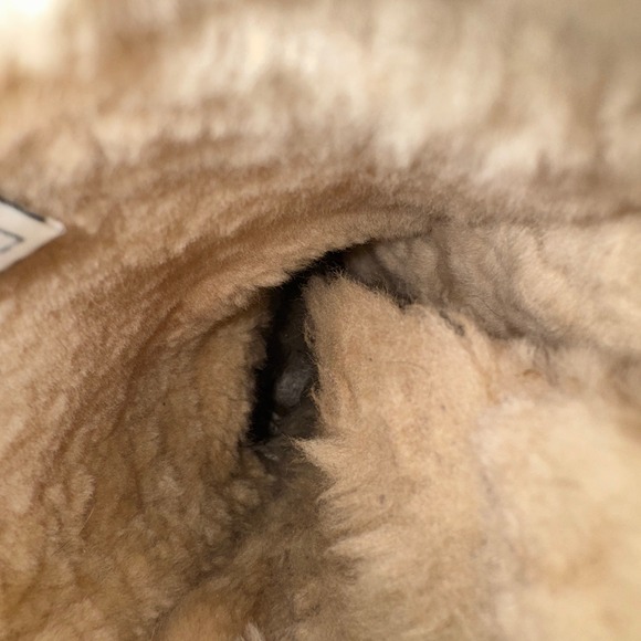 UGG Australia Tall Lace Up Sheepskin Lined Boots Women Size 8 Gray Suede - Picture 9 of 12